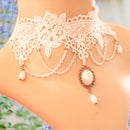 Women Girls Water Drop Imitation Pearl Necklace Pendant Chunky Statement Jewelry Wedding Birthday Xmas Party Supplies