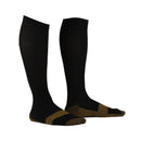 1 Pair of Unisex Nylon Copper Anti-Fatigue Compression Support Socks XL/XXL Black