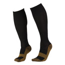 1 Pair of Unisex Nylon Copper Anti-Fatigue Compression Support Socks XL/XXL Black