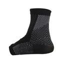 Women Men Breathable Comfortable Foot Pain Swelling Reduce Ankle Compression Support Varicose Veins Relief Socks 1 Pair Black L/XL