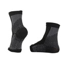 Women Men Breathable Comfortable Foot Pain Swelling Reduce Ankle Compression Support Varicose Veins Relief Socks 1 Pair Black L/XL