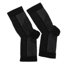 Women Men Breathable Comfortable Foot Pain Swelling Reduce Ankle Compression Support Varicose Veins Relief Socks 1 Pair Black L/XL