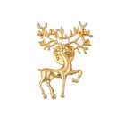 Gold Plated Chic Christmas Animal Elk Deer Brooch Pin Gift for Women Ladies