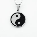 Stylish Fashion Men's Silver Steel Tai Chi Bagua Pendant Necklace Chinese Style Jewelry