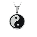 Stylish Fashion Men's Silver Steel Tai Chi Bagua Pendant Necklace Chinese Style Jewelry