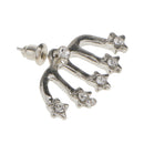1 Pair Charming Women Ladies Crystal Star Shape Ear Studs Pin Wrap Earrings Cuff Jewelry Gift