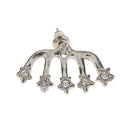 1 Pair Charming Women Ladies Crystal Star Shape Ear Studs Pin Wrap Earrings Cuff Jewelry Gift