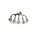 1 Pair Charming Women Ladies Crystal Star Shape Ear Studs Pin Wrap Earrings Cuff Jewelry Gift