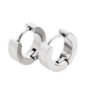 Pair Of Stainless Steel Men Women Huggie Hoop Style Stud Earrings Souvenir Travelling Wedding Birthday Gift
