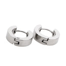 Pair Of Stainless Steel Men Women Huggie Hoop Style Stud Earrings Souvenir Travelling Wedding Birthday Gift