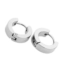 Pair Of Stainless Steel Men Women Huggie Hoop Style Stud Earrings Souvenir Travelling Wedding Birthday Gift