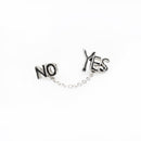 Womens Fashionable Jewelry Letter of Yes or No Ear Stud Wrap Cuff Clip Earring Chain Ear Stud