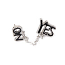 Womens Fashionable Jewelry Letter of Yes or No Ear Stud Wrap Cuff Clip Earring Chain Ear Stud