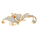 Charming Beautiful Women Rhinestone Crystal Butterfly Left Ear Cuff Clip on Earring Jewelry