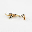 Charming Beautiful Women Rhinestone Crystal Butterfly Left Ear Cuff Clip on Earring Jewelry