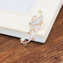 Charming Beautiful Women Rhinestone Crystal Butterfly Left Ear Cuff Clip on Earring Jewelry