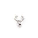Pair Of Fashionable No Piercing Rhinestone Cartilage Waterdrop Shaped Ear Cuff Wrap Stud