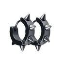 Women Men Fashionable Stainless Steel Punk Cool Hip Hop Stud Cuff Clip On Earring Jewelry Black 0.39 inch