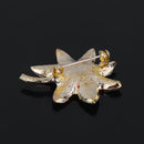 Women Flower Fashion Jewelry Red Crystal Charms Brooch Pin Breastpin Suit Shirt Collar Pin Apparel Brooch Pin Gift