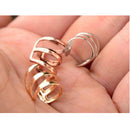 3pcs Gold & Silver & Bronze Tone Cartilage Helix Ear Cuff 3 Hoops Earrings