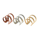 3pcs Gold & Silver & Bronze Tone Cartilage Helix Ear Cuff 3 Hoops Earrings