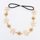1pc Women's Gold Olive Leaves Flowers Headband Head Clip Wedding