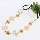 1pc Women's Gold Olive Leaves Flowers Headband Head Clip Wedding