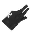 Professional Billiards Left Hand 3 Fingers Stretchable Gloves Snooker Pool Cue Shooters Glove Black
