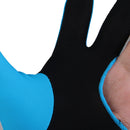 Professional Billiards Left Hand 3 Fingers Stretchable Gloves Snooker Pool Cue Shooters Glove Blue