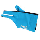 Professional Billiards Left Hand 3 Fingers Stretchable Gloves Snooker Pool Cue Shooters Glove Blue