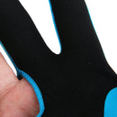 Professional Billiards Right Hand 3 Fingers Stretchable Gloves Snooker Pool Cue Shooters Glove Blue