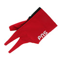 Professional Billiards Left Hand 3 Fingers Stretchable Gloves Snooker Pool Cue Shooters Glove Red