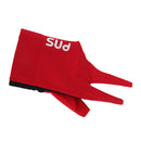 Professional Billiards Left Hand 3 Fingers Stretchable Gloves Snooker Pool Cue Shooters Glove Red