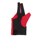 Professional Billiards Right Hand 3 Fingers Stretchable Gloves Snooker Pool Cue Shooters Glove Red