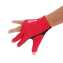Professional Billiards Right Hand 3 Fingers Stretchable Gloves Snooker Pool Cue Shooters Glove Red