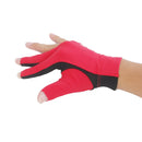 Professional Billiards Right Hand 3 Fingers Stretchable Gloves Snooker Pool Cue Shooters Glove Red