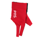 Professional Billiards Right Hand 3 Fingers Stretchable Gloves Snooker Pool Cue Shooters Glove Red