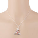 Novelty Buddha yoga meditation crystal Pendant Statement Necklace Chain Unique Gifts Women