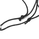 Fashion Silver Sanskrit Yoga Gymnastics Pendant Necklace Black Rope Chain Jewelry