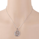 Fashion Crystal Rhinestone Totem of The Islamic Religion Pendant Chain Necklace Charms Jewelry