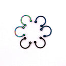 3 Pairs Stainless Steel Horseshoe Circular Ball Septum Lip Nose Ear Piercing Jewelry