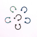3 Pairs Stainless Steel Horseshoe Circular Ball Septum Lip Nose Ear Piercing Jewelry