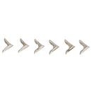 6Pcs Blouse Shirt Metallic Metal Pointed Collar Clips Wing Tips Silver