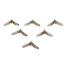 6Pcs Blouse Shirt Metallic Metal Pointed Collar Clips Wing Tips Silver