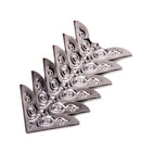 6Pcs Blouse Shirt Metallic Metal Pointed Collar Clips Wing Tips Silver