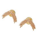Punk Alloy Metal Carved Gold Wheat Women Shirt Clip Jewelry Collar Brooch Pin Tip