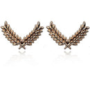 Punk Alloy Metal Carved Gold Wheat Women Shirt Clip Jewelry Collar Brooch Pin Tip