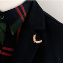 Punk Alloy Metal Carved Gold Wheat Women Shirt Clip Jewelry Collar Brooch Pin Tip