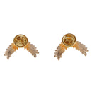 Punk Alloy Metal Carved Gold Wheat Women Shirt Clip Jewelry Collar Brooch Pin Tip