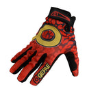 Anti-Slip Soft Breathable Quick-Drying Mesh Fabric Outdoor Sports Cycling Bike Bicycle Full Finger Gloves For Men Women Red Yellow M